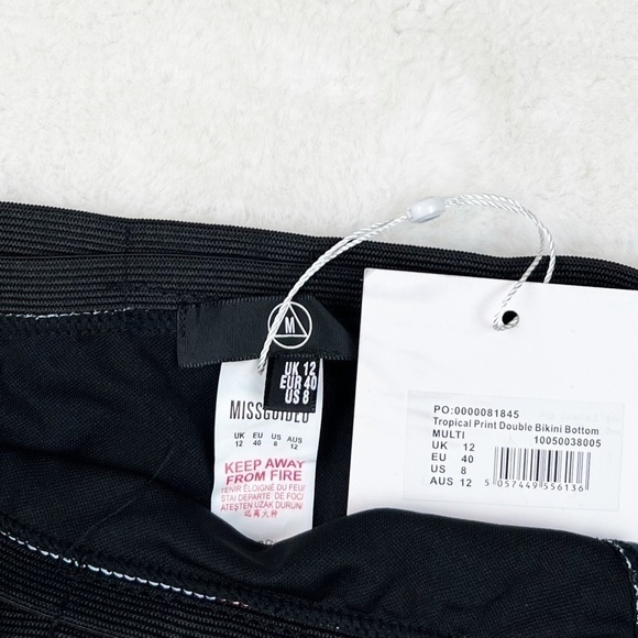 NWT Missguided Tropical Print Double Strap Bikini Bottoms - Picture 8 of 9